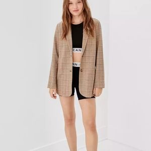 AE Oversized Plaid Blazer